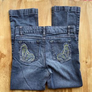 Candie's Jeans Butterfly design in sequin Sz 14